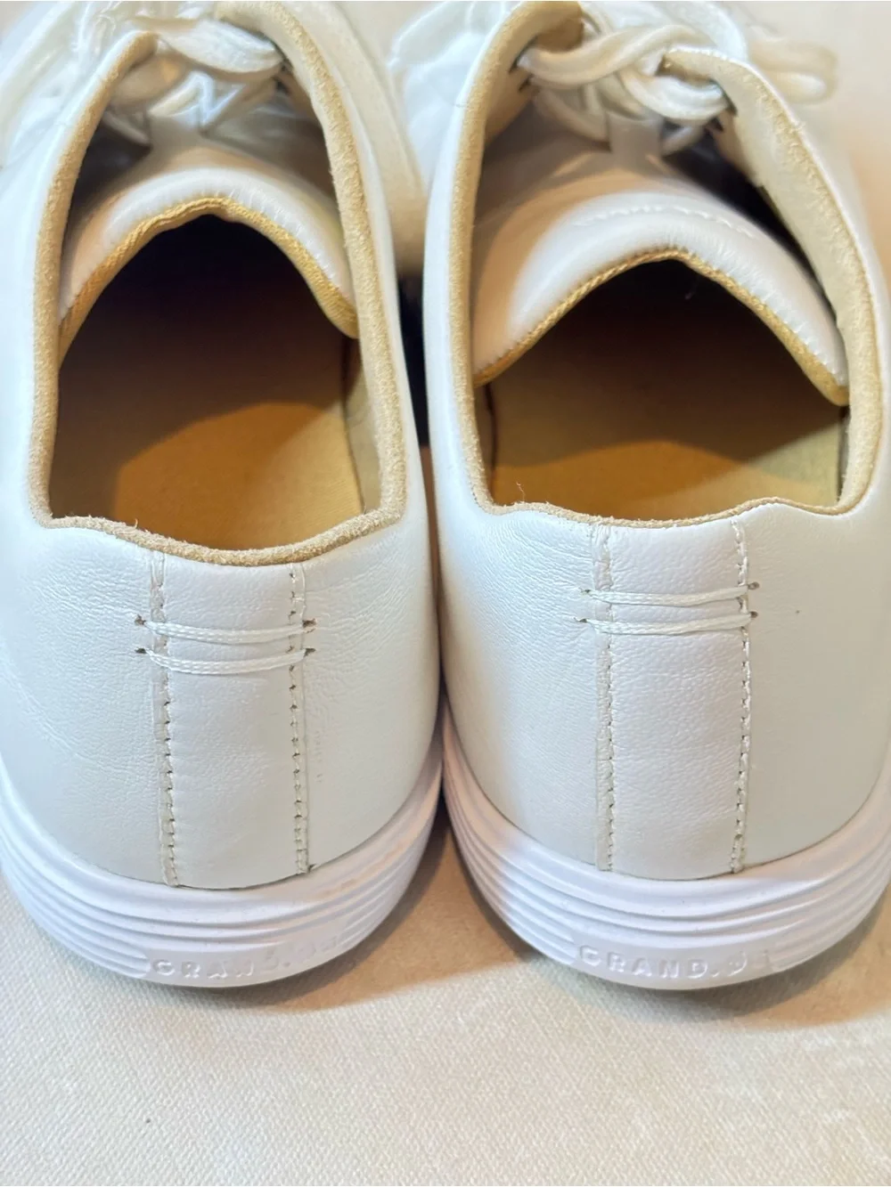 Cole Haan Grand 0 White Leather Lace-Up Women’s Sneakers, size 11